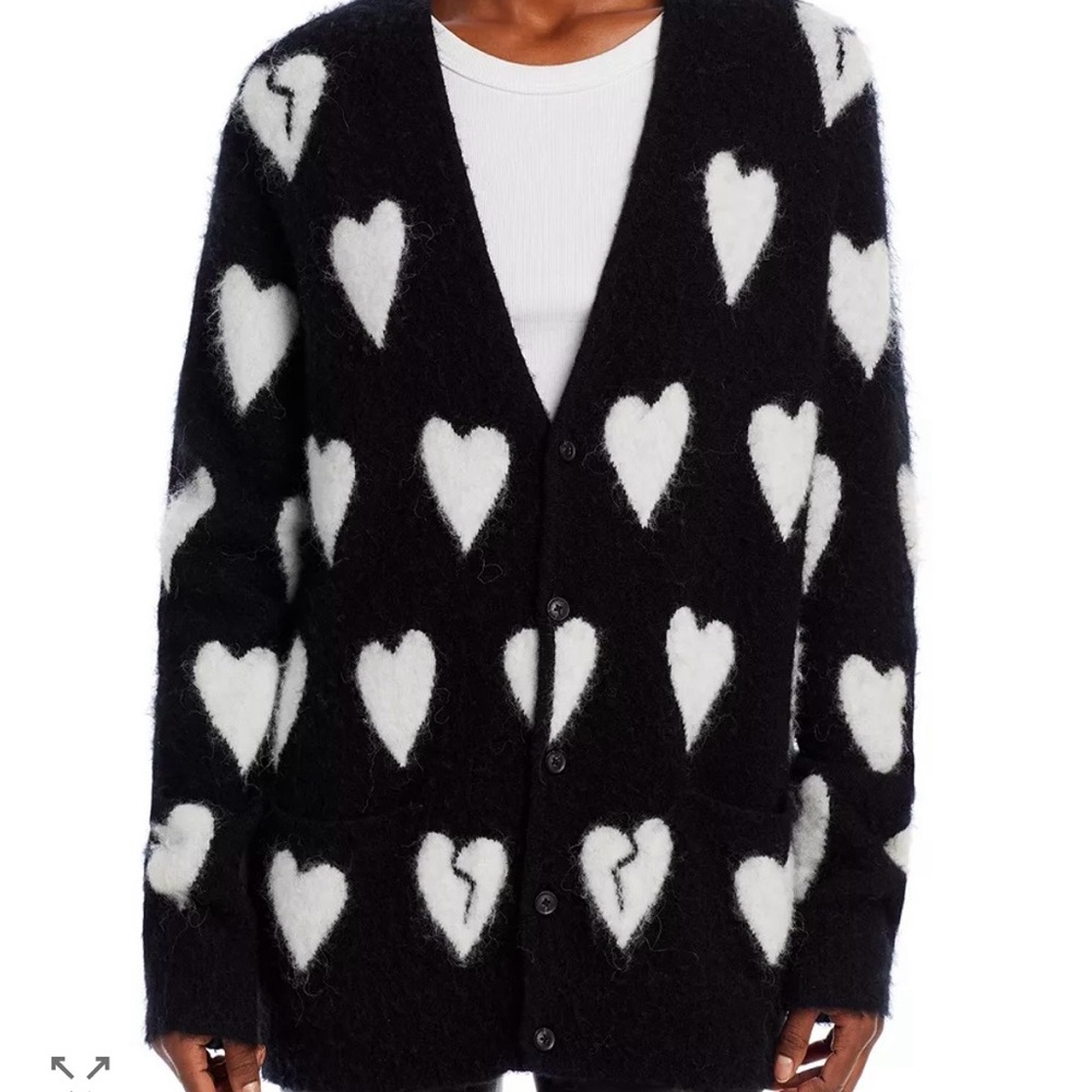 ALL SAINTS Amore Oversized Heart Cardi